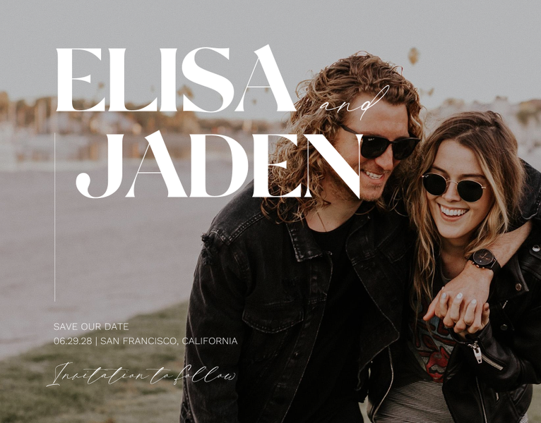 Carlisle Photo | White | Zola Save The Dates