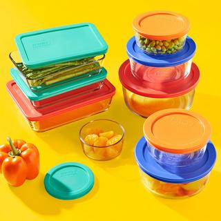 18-Piece Round Glass Food Storage Container Set with Lids
