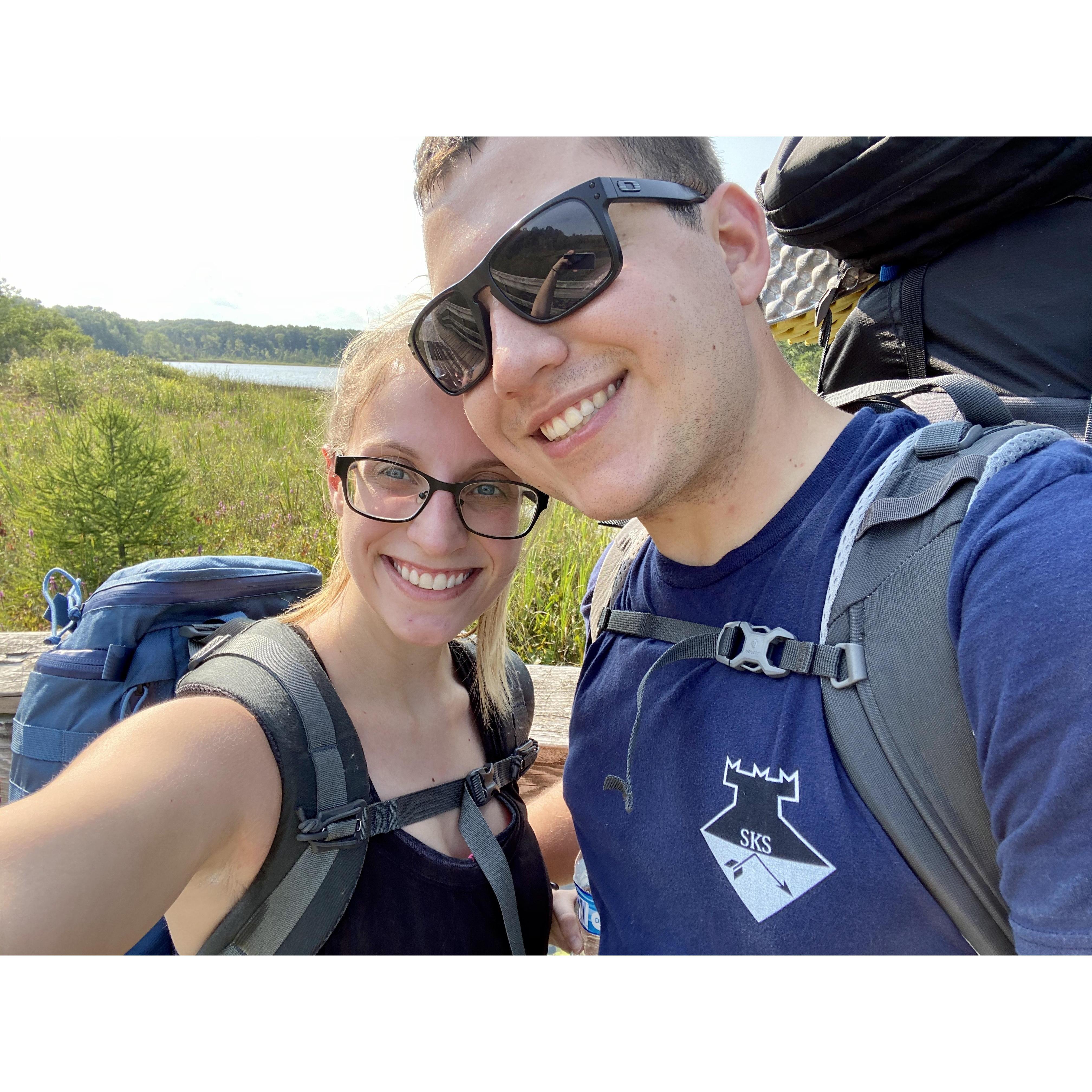 Backpacking trails in Pinckney, MI- August 2021