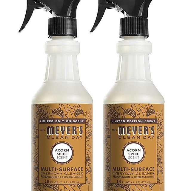 Mrs. Meyer’s Clean Day Multi Surface Everyday Cleaner, Acorn Spice Scent, Limited Edition Scent, Removes Dirt & Freshens Surfaces, 16 FL OZ Spray (Pack of 2)