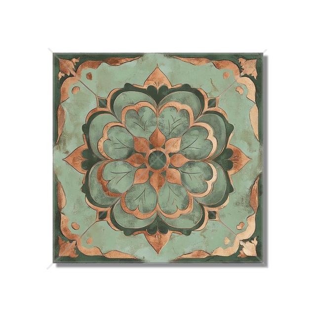 Aged Green Copper Ceramic Tile - Vintage Aged Design Tile - Unique Green Kitchen Backsplash Tile - Unique Bathroom Tile - Green Accent Tiles