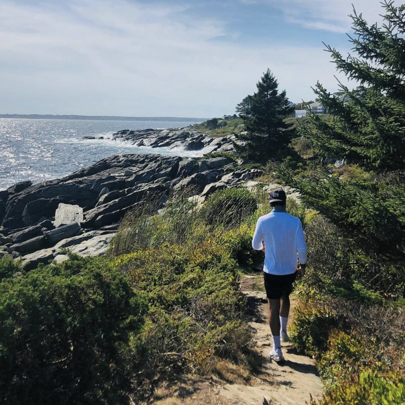 The Cliff Walk is a seaside walk around the  ocean perimeter of Prouts Neck, Maine.  It is approximately 1.1 miles long and is a 45 minute walk one way, or 90 minutes roundtrip.
