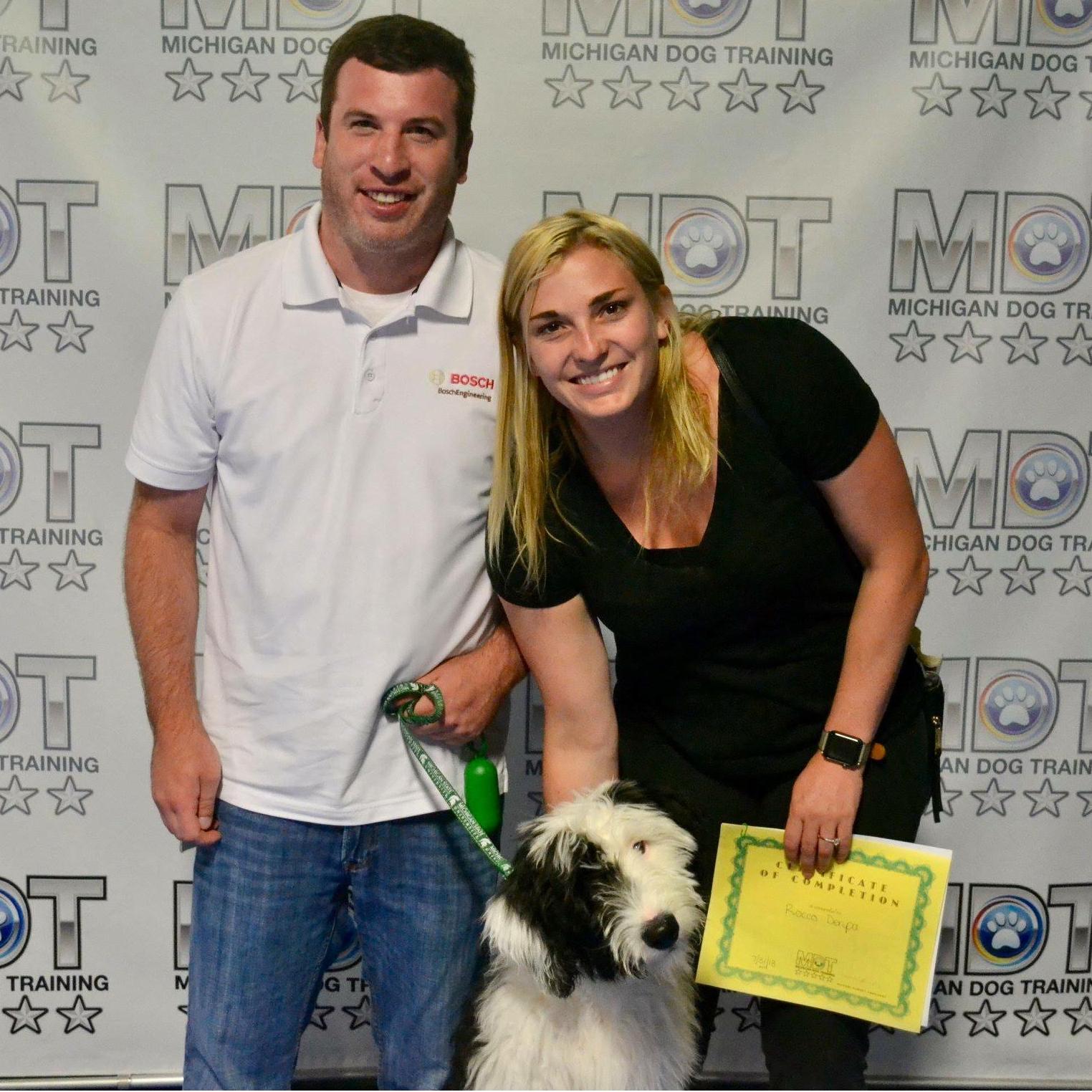 Taking Rocco to Puppy School