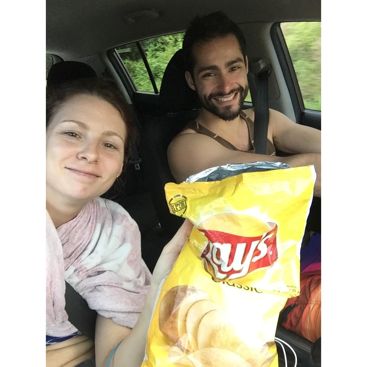 Happy/hungry times road tripping in Costa Rica!