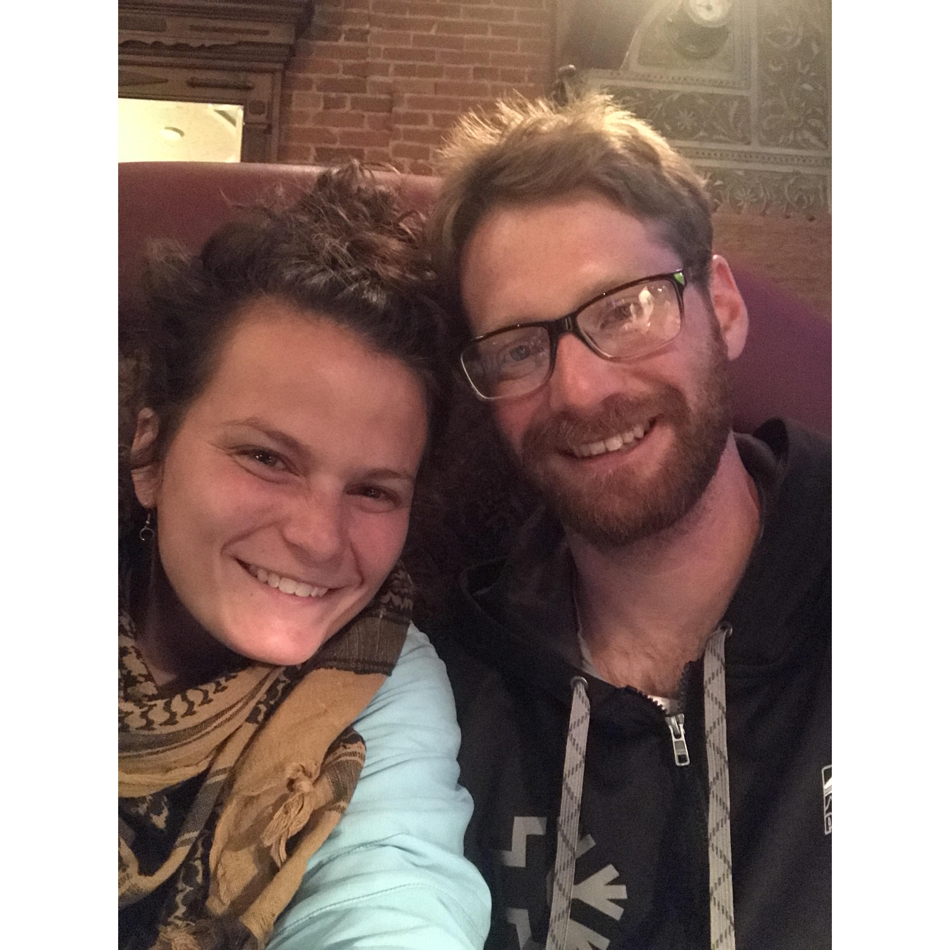 We spent two months apart. Austin finishing Patrol in OR...I moved to Durango. This was our first night together after he arrived to our new town.