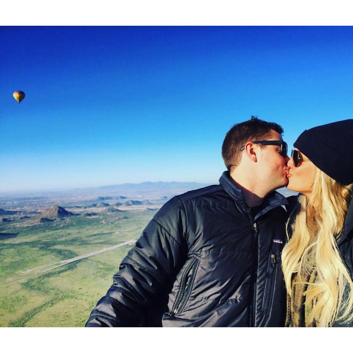 February 2017 - Hot Air Balloon ride to watch the sunrise. This was a very special day and a beautiful thing to experience together!