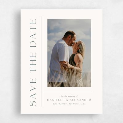 Beige Wedding Save the Date - Classic Chapel Photo