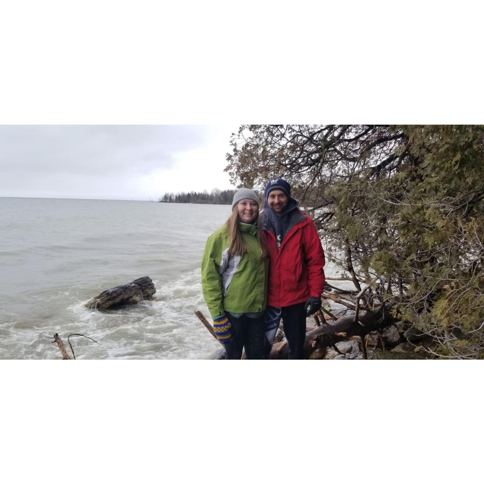 First trip together to Door County in the dead of winter!