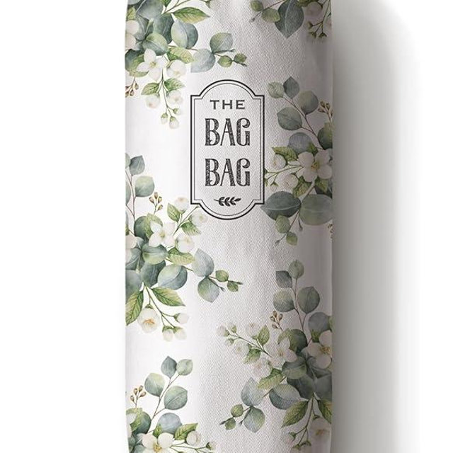 Moanlor Art Plastic Bag Holder Eucalyptus Floral Grocery Bag Holder Organizer The Bag Bag Shopping Trash Bag Storage Cute Summer Kitchen Decor Gifts for Women Family Friends