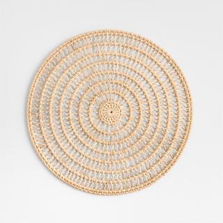 Radial Weave Natural Rattan Placemat, Set of 4