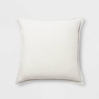 Washed Cotton/Linen Square Pillow White - Threshold™