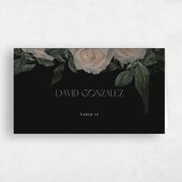 Black Wedding Place Card - Poet