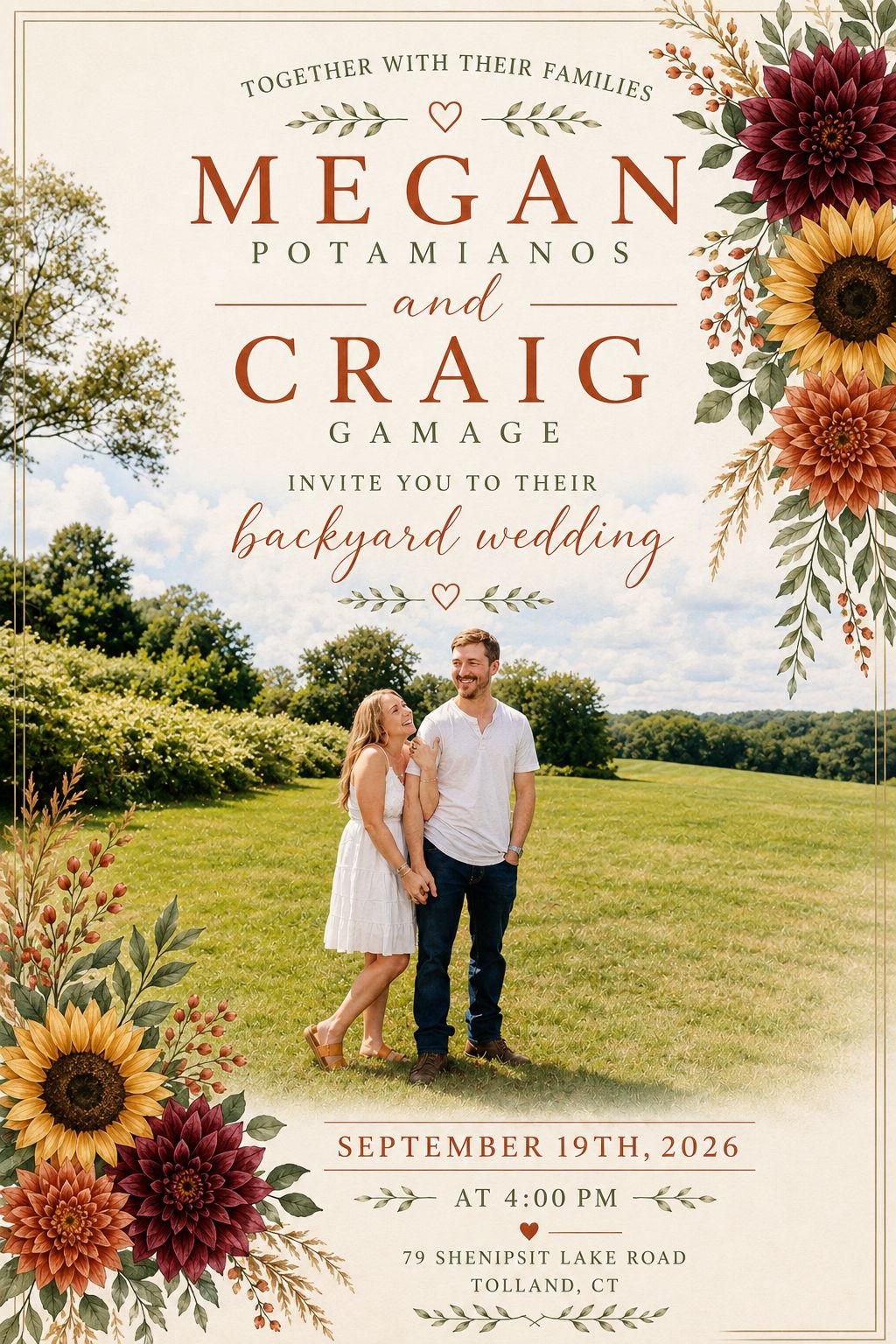 The Wedding Website of Megan Potamianos and Craig Gamage