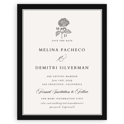 Beige Wedding Digital Save the Date - Newport Portrait