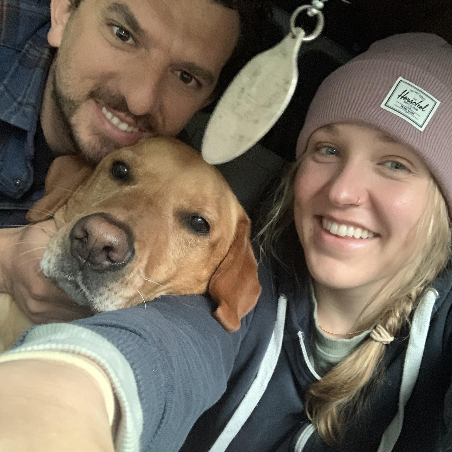 In the van on a roadtrip