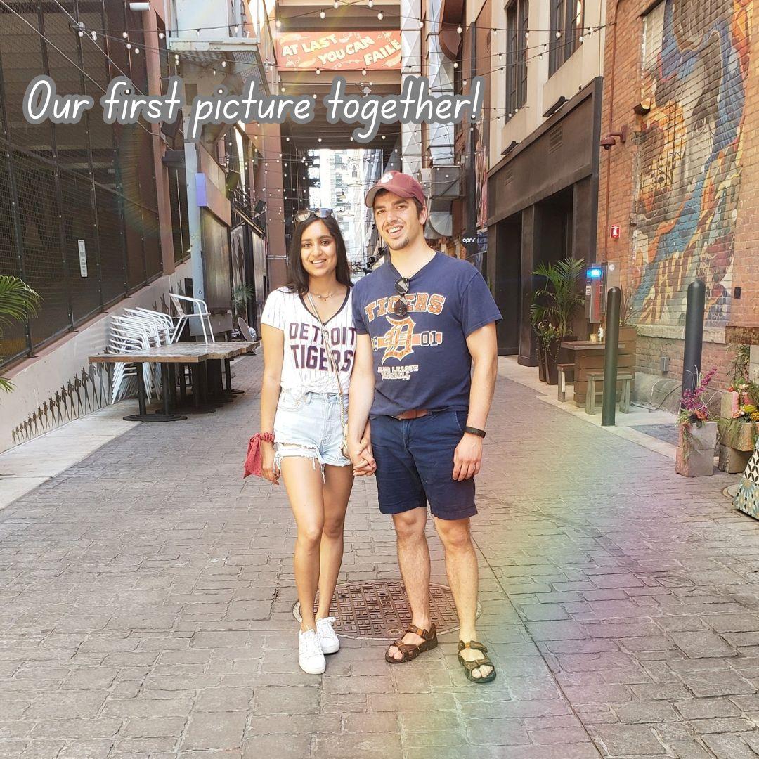 Our first photo together!