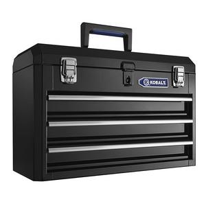 Kobalt Portable 20.67-in 3-Drawer Black Steel Lockable Tool Box