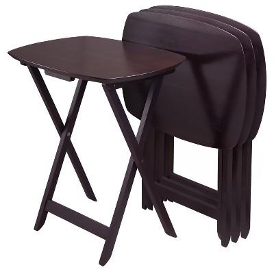 Product description page - Set of 4 Single Snack Tables   - Espresso - Winsome