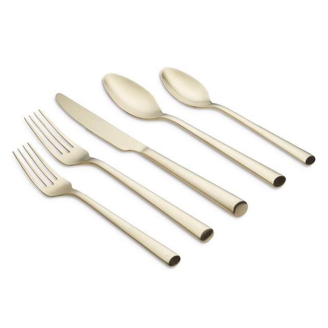 Cambridge Silversmiths Gilda Champagne Satin 20 Piece Flatware Set