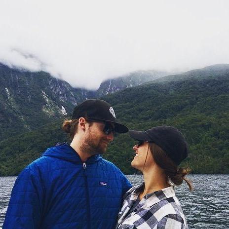 Matching hair in Doubftful Sound, New Zealand