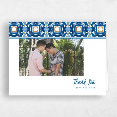 Orange Geometric Wedding Thank You - Tamarine Portrait