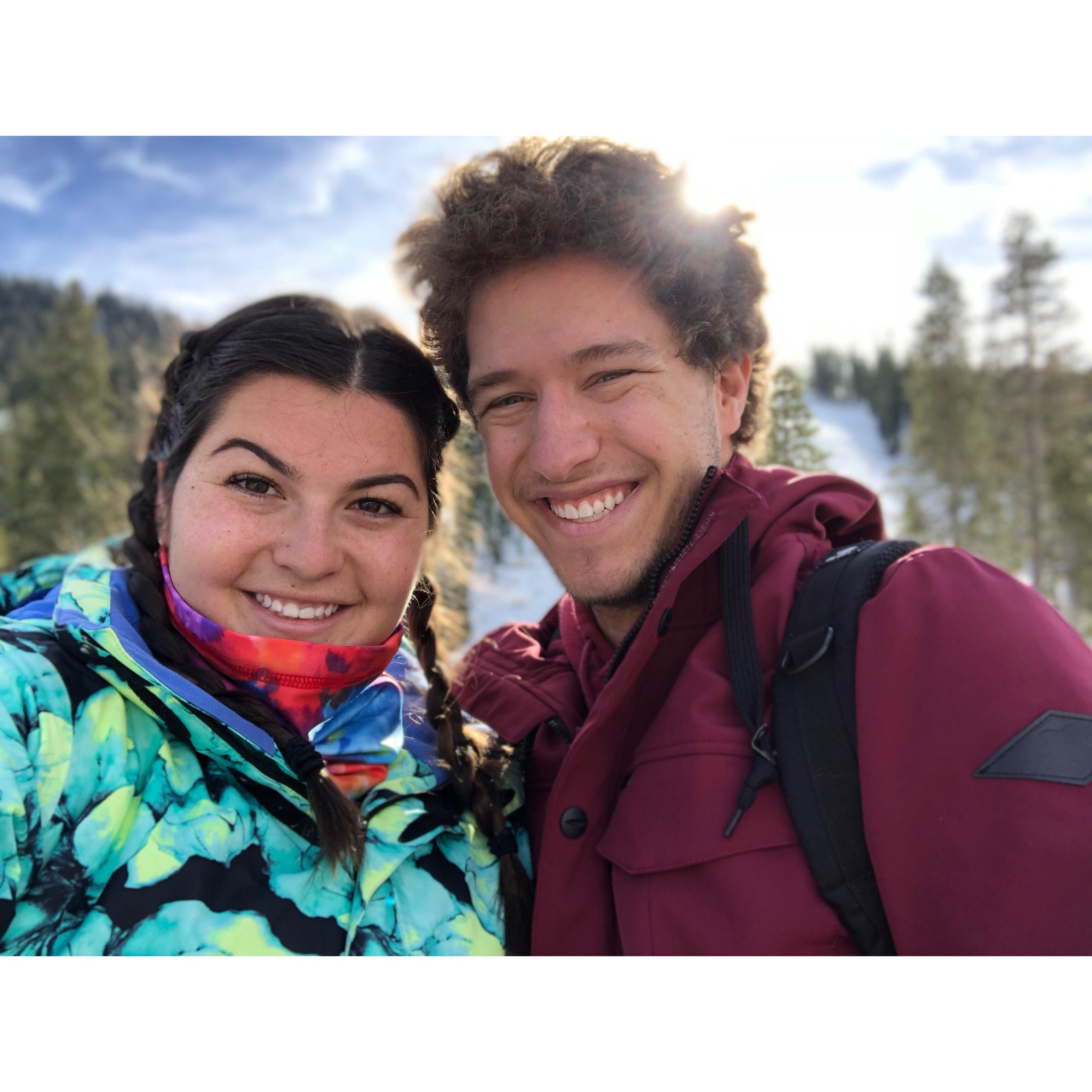 Snowboarding in Tahoe, December 2018