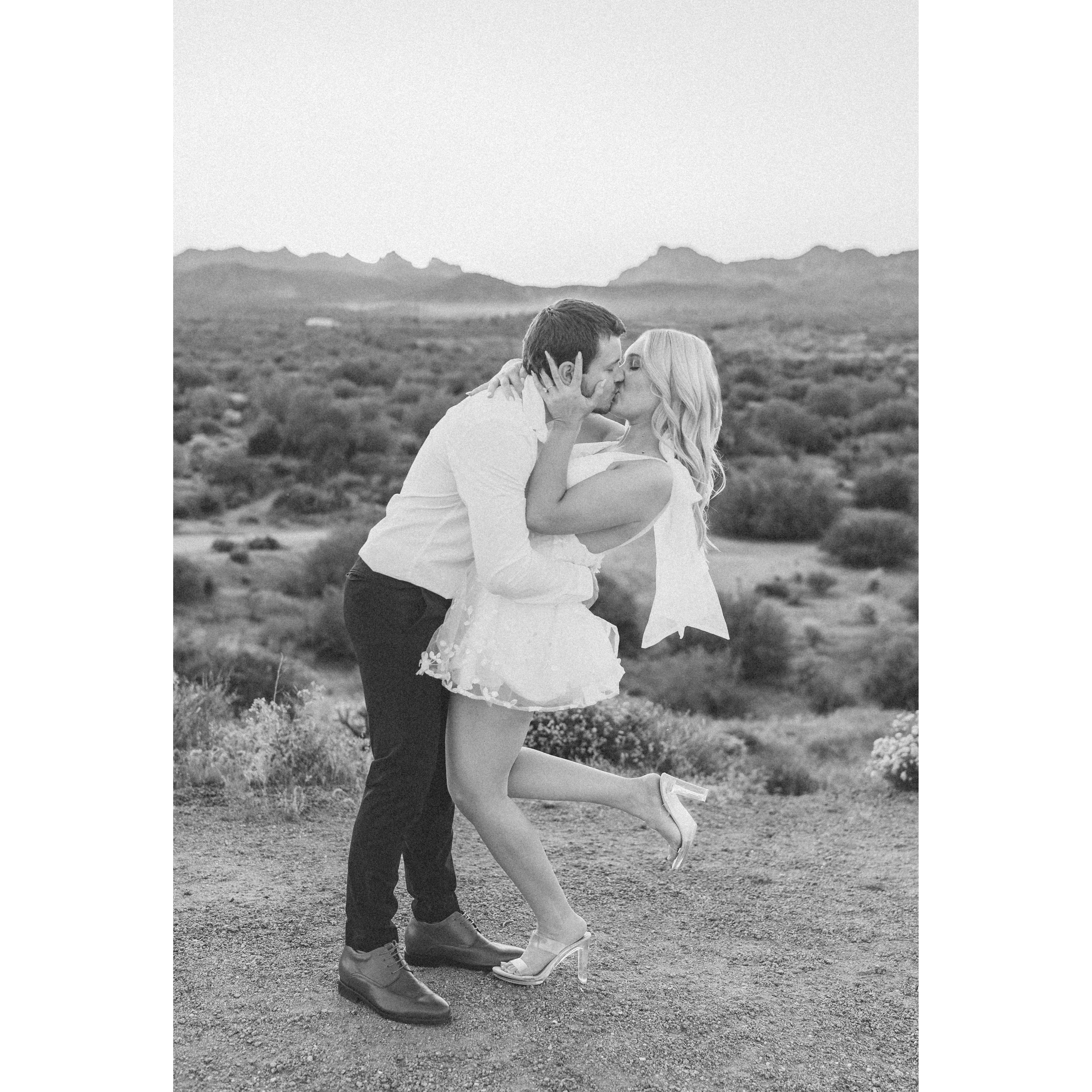 Engagement Shoot taken near the Superstition Mountains in Arizona - April 2024