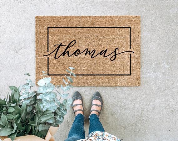 Welcome Mat, Custom Doormat, Housewarming Gift, Wedding Gift, Gift for couples, Anniversary Gift, Personalized Doormat, Door Mat