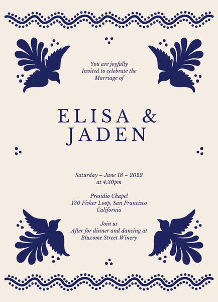 Zola Wedding Invitations - Cabrillo Border