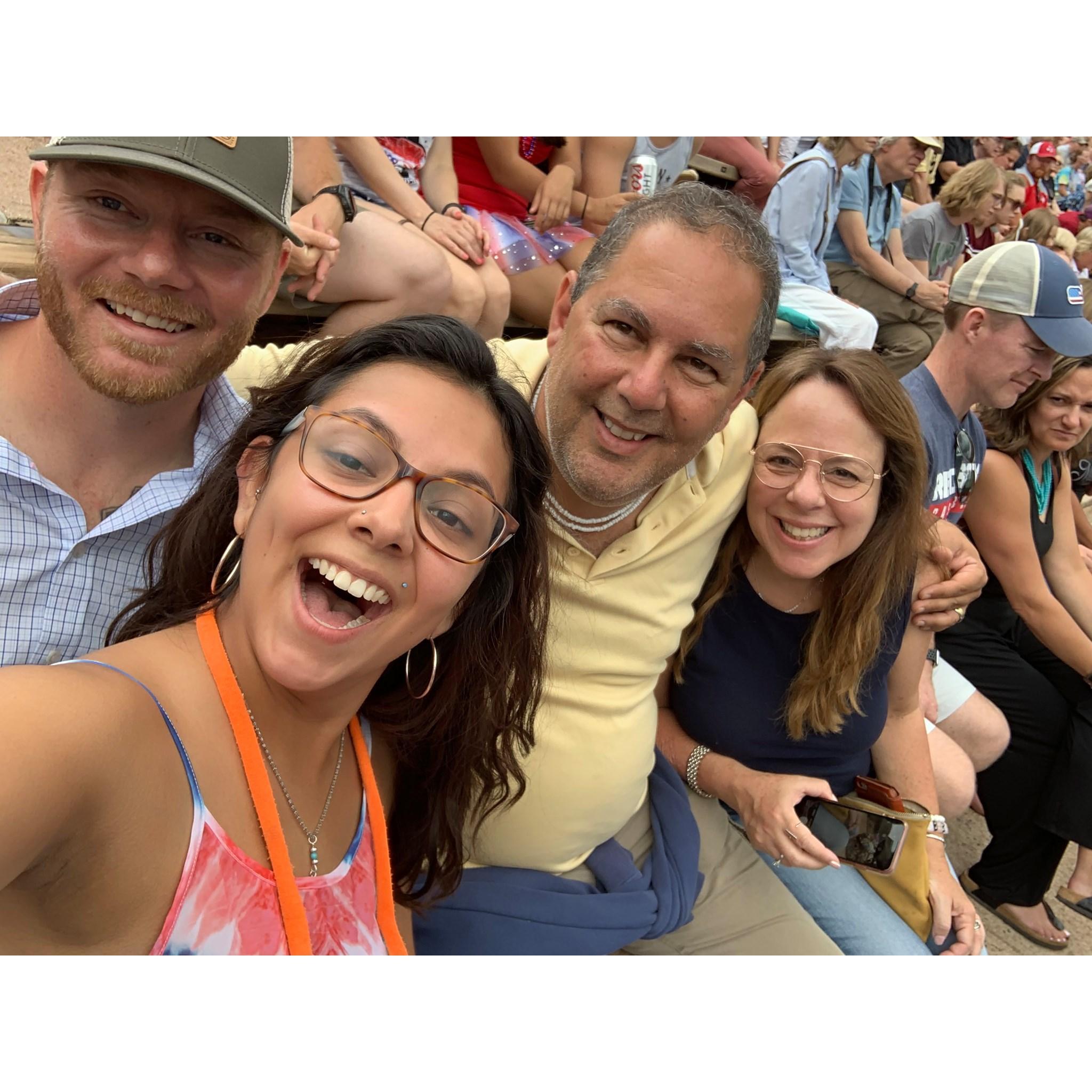 Meeting new friends at Blues Travelers 7/4/2019