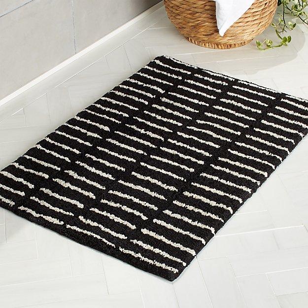 Riff Black and White Bath Mat