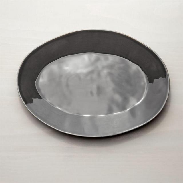 Marin Dark Grey 15.75" Oval Platter