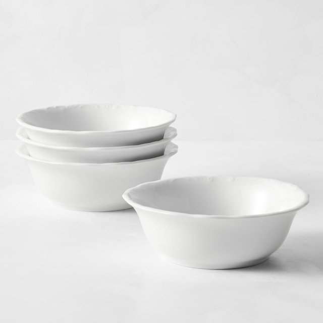 Pillivuyt Eclectique Porcelain Cereal Bowls, Set of 8, White