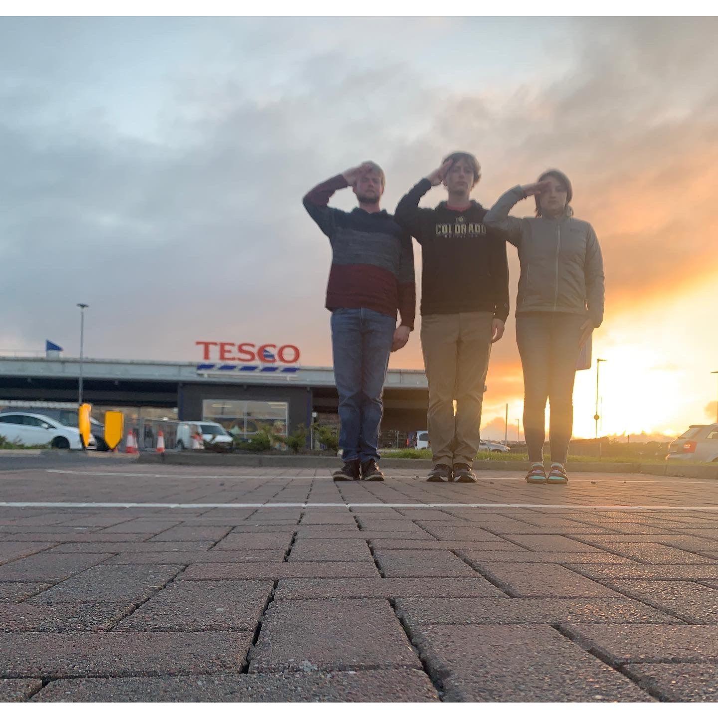 Visiting Tesco with Aidan in Orkney, Scotland.