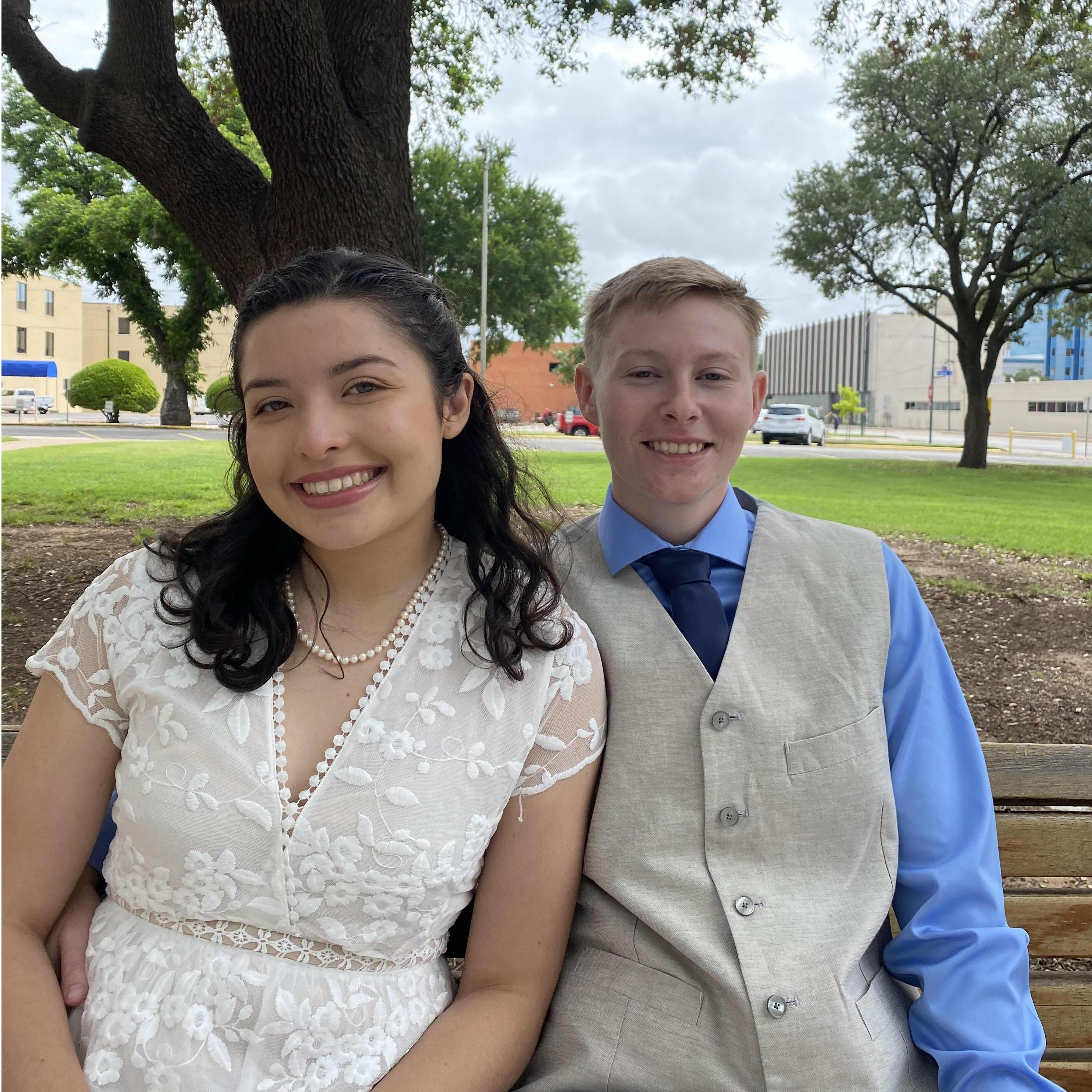 The day we said "I do" in a small court house ceremony.