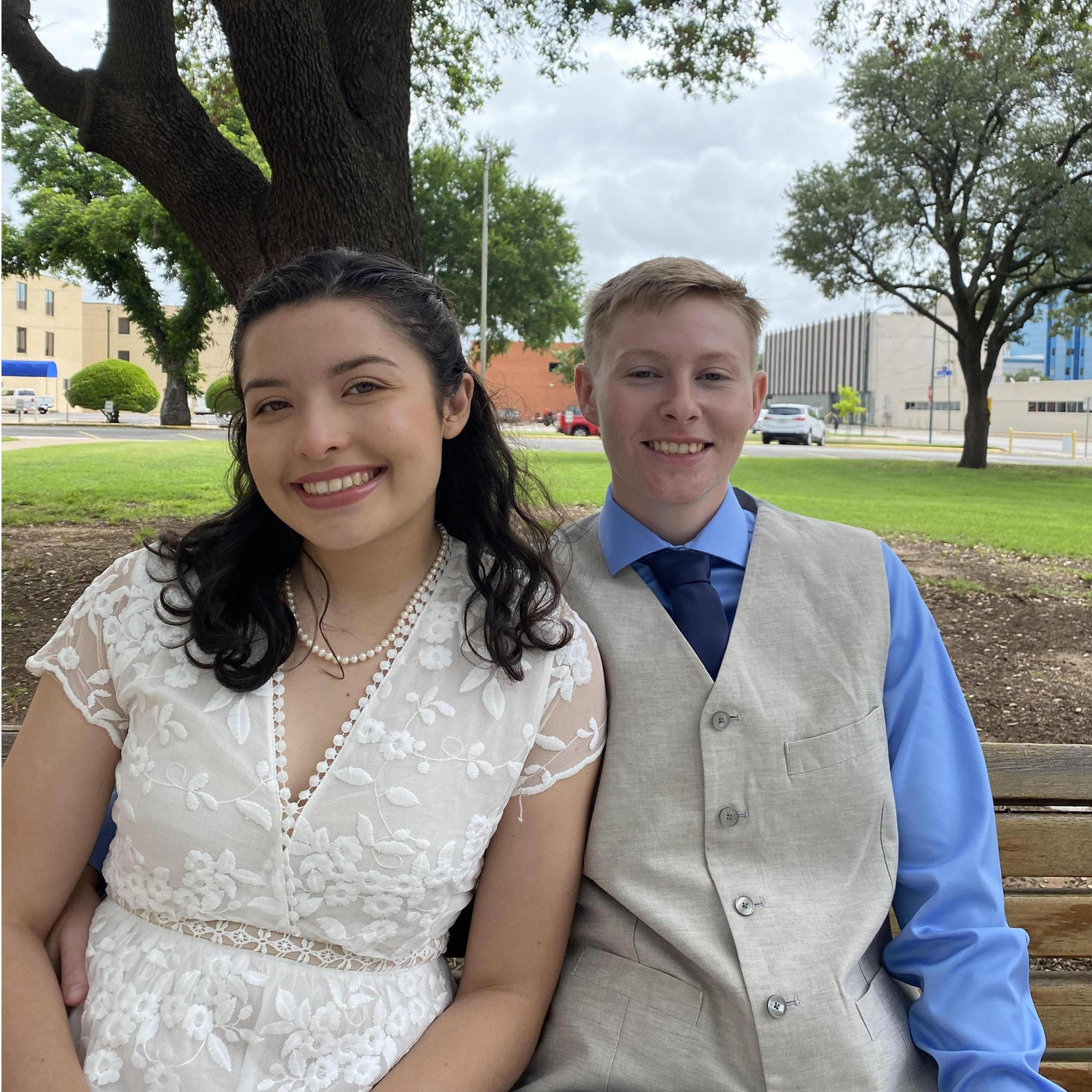 The day we said "I do" in a small court house ceremony.