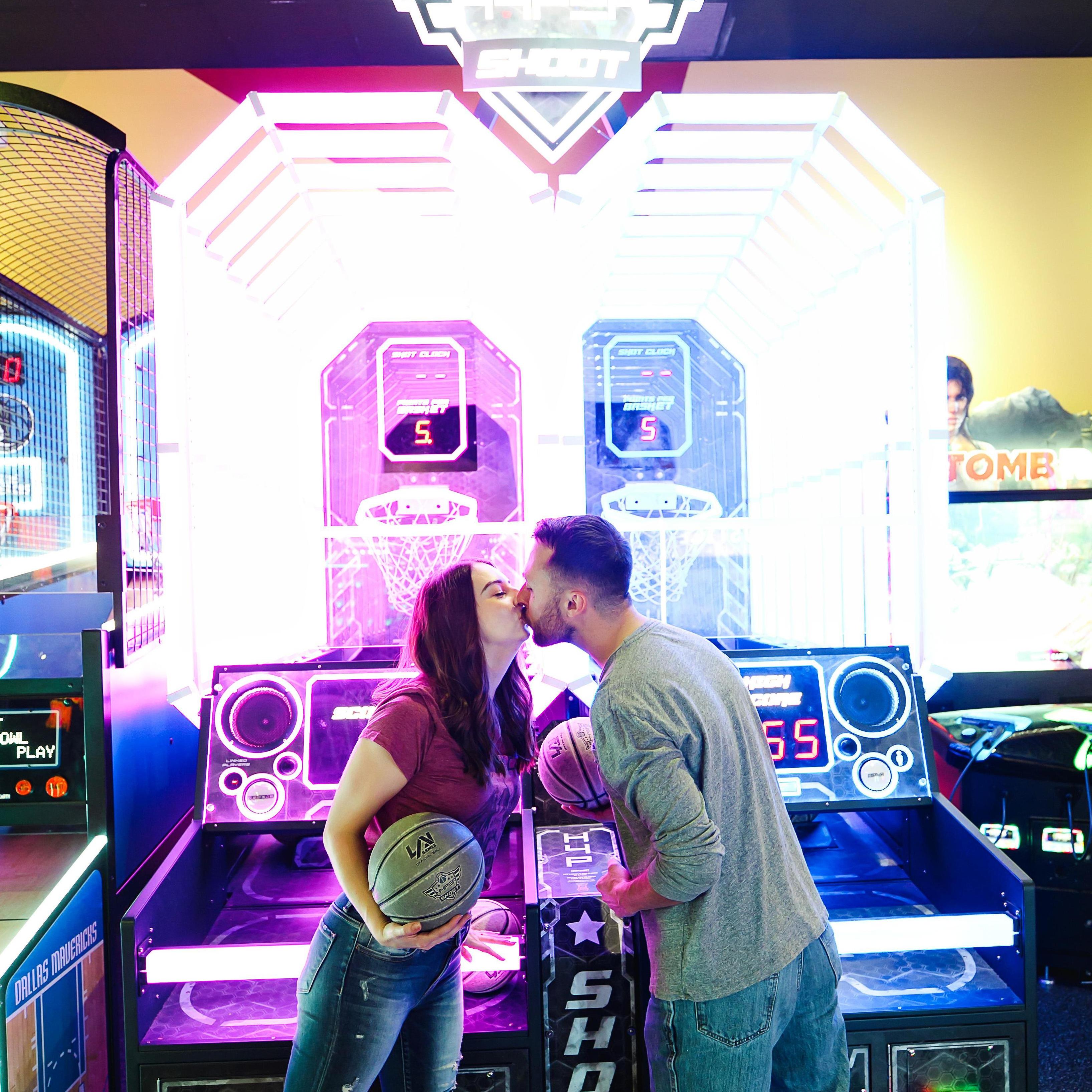 We love to go to the arcade and act like kids! Our favorite games are the timed basketball games. I usually win...sorry, Austin!

Photo Credit: Lauren Clark Photography 
laurenclarkphotography.com