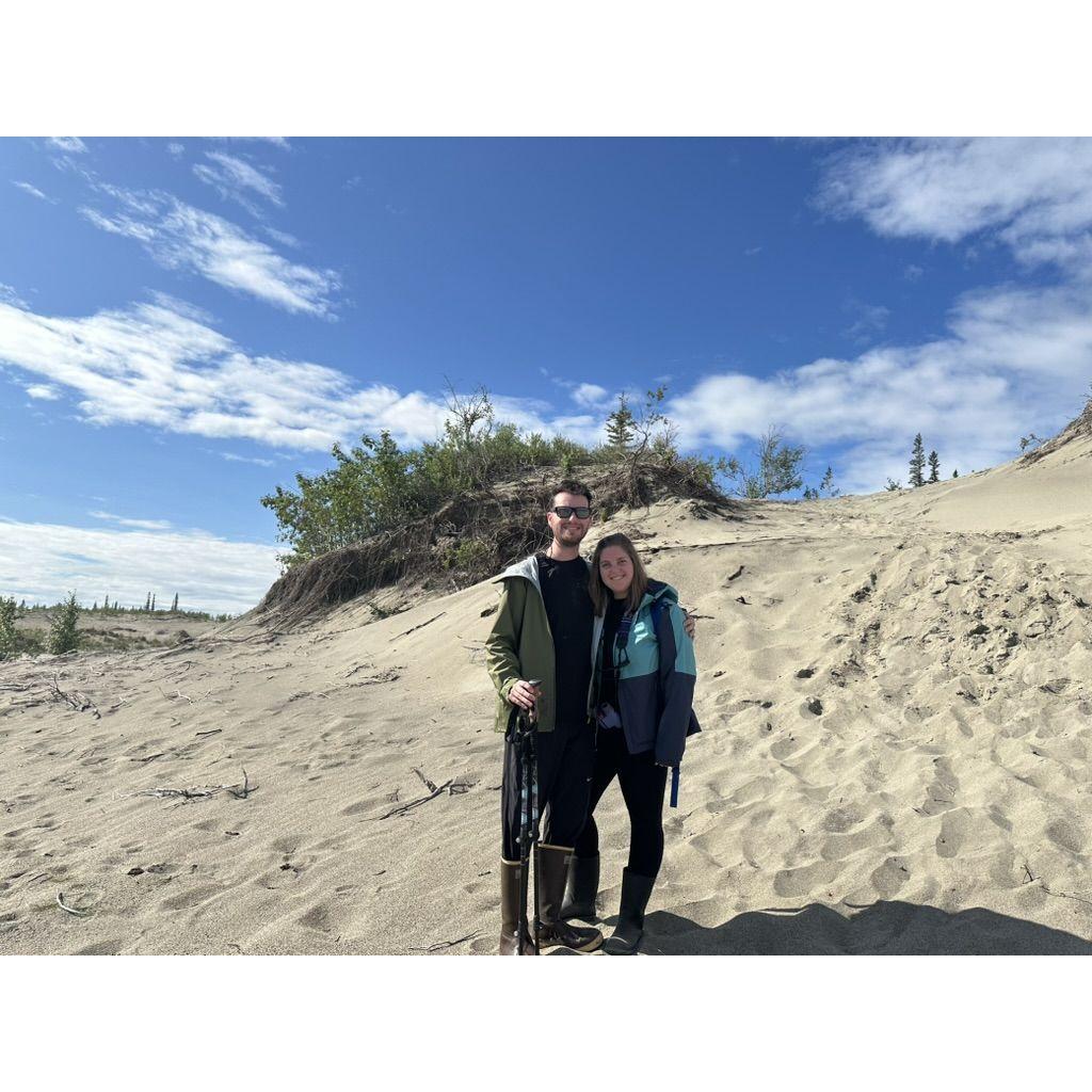 Hiking poles help Drew not have to sit down everywhere (Kobuk Valley National Park).
