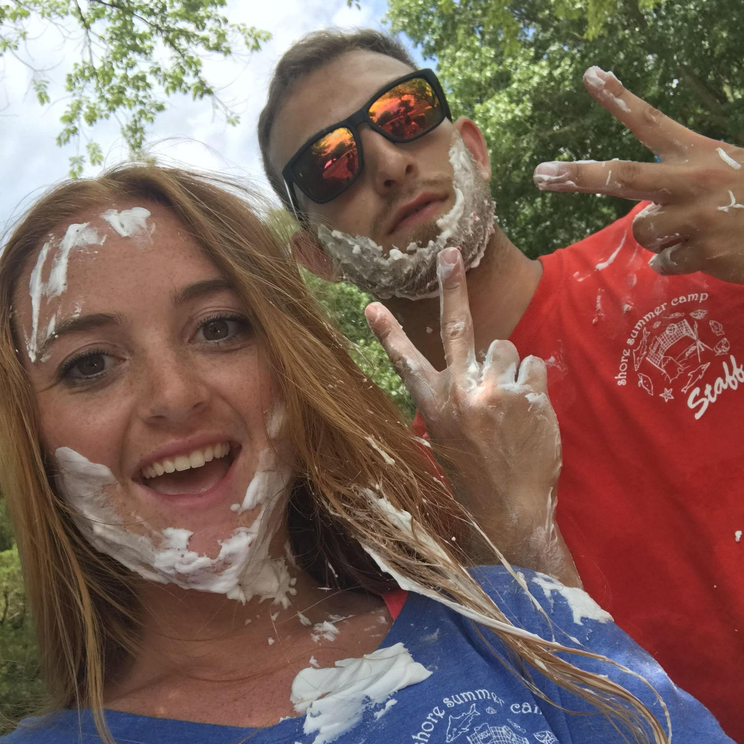 Our first picture together, post shaving cream tag at Shore Summer Camp.