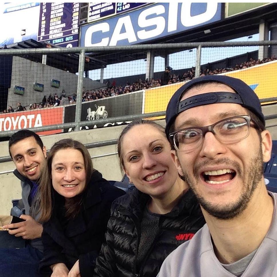 Yankees game with Amy and Carl!