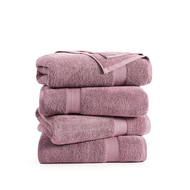 LANE LINEN 100% Cotton 4 Pack Bath Sheets Set, Premium Extra Large Bath Towels Oversized, Highly Absorbent Bath Sheet Towels for Bathroom Set, Cotton Hotel Collection Towels 35x66 - Wishful Mauve