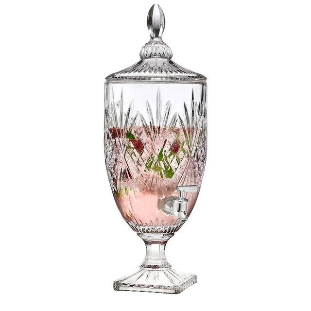 Godinger Iced Beverage Dispenser, Dublin Crystal Collection - 1 Gallon