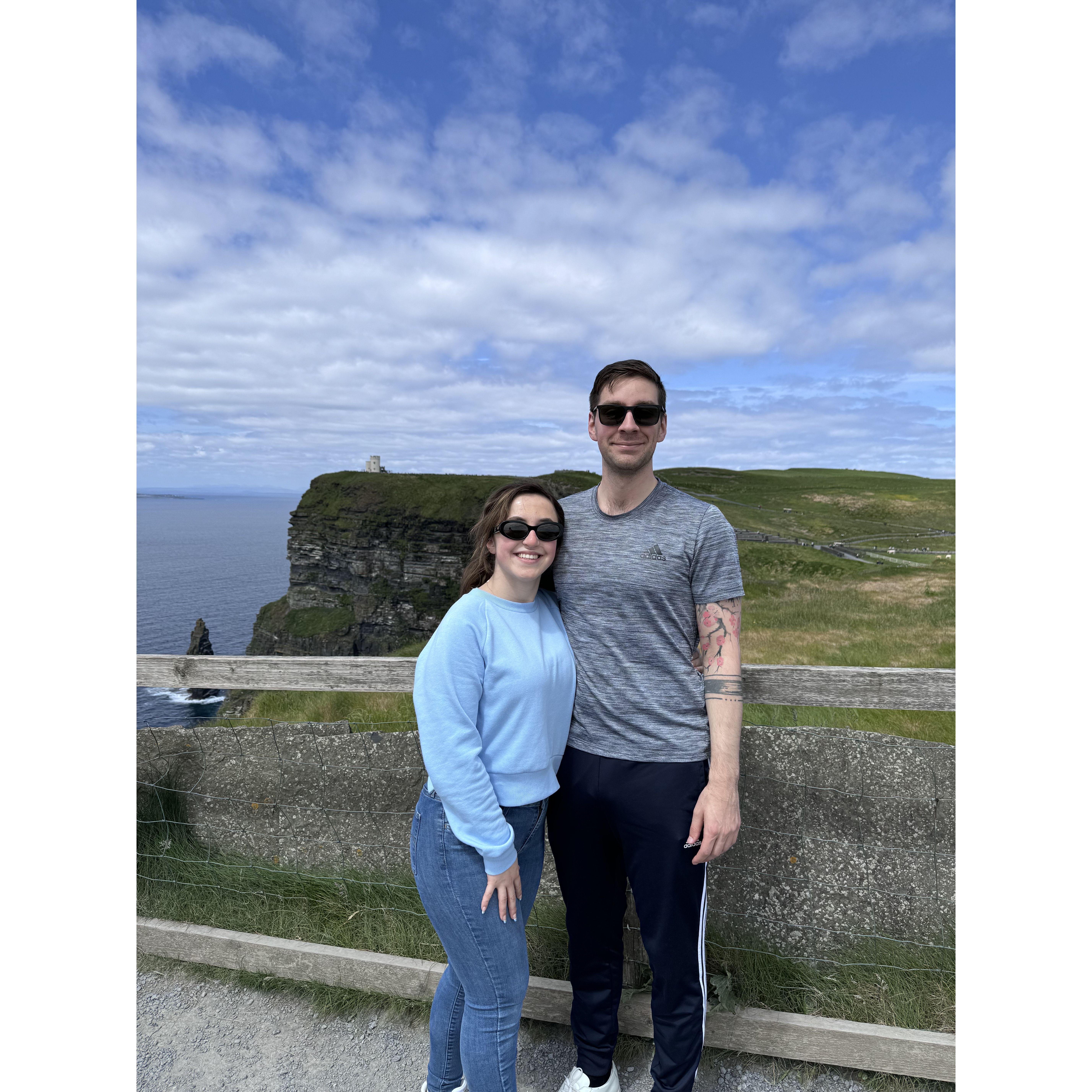 Nothing but sunshine on our trip to the Cliffs of Moher