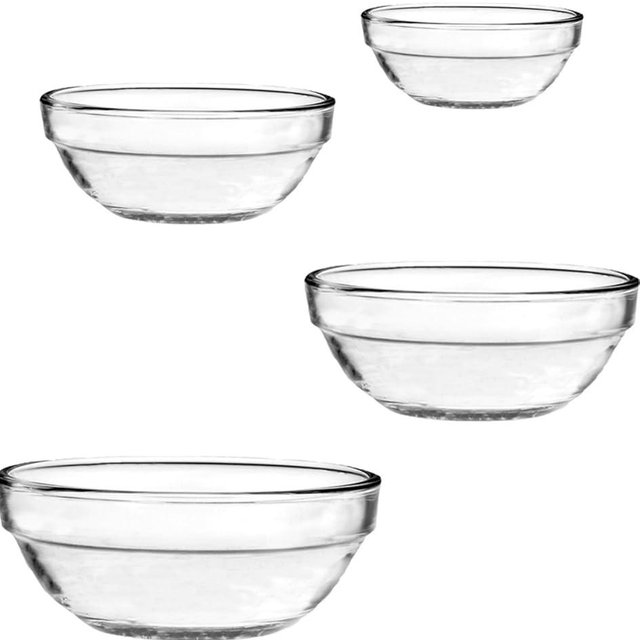 Anchor Hocking 4 Piece Nesting Glass Mixing Bowl Set