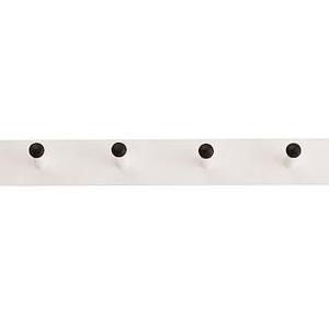 Gabrielle Organizer Wood 4-Peg Rail, White