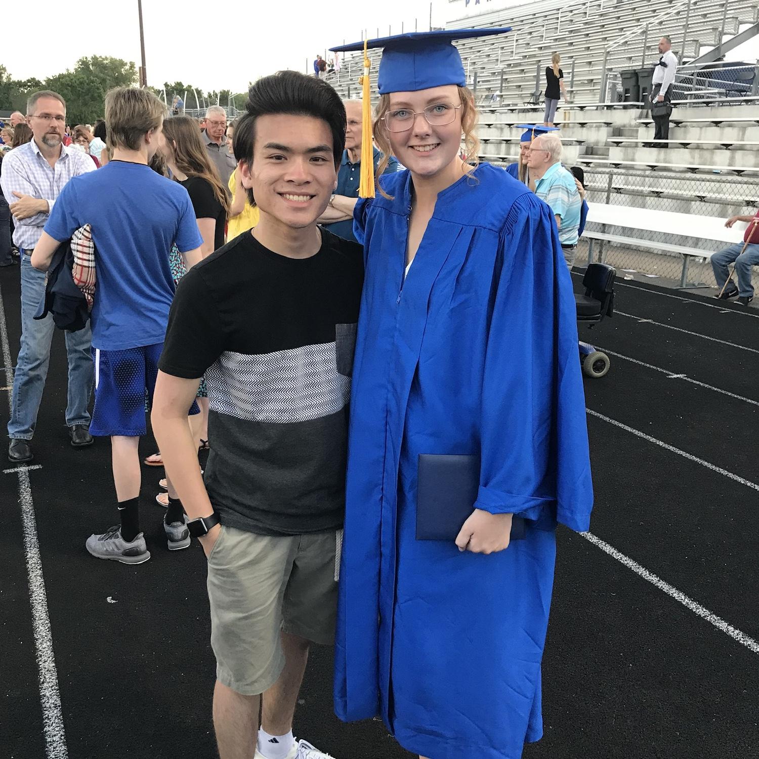 Gabby's high school graduation.