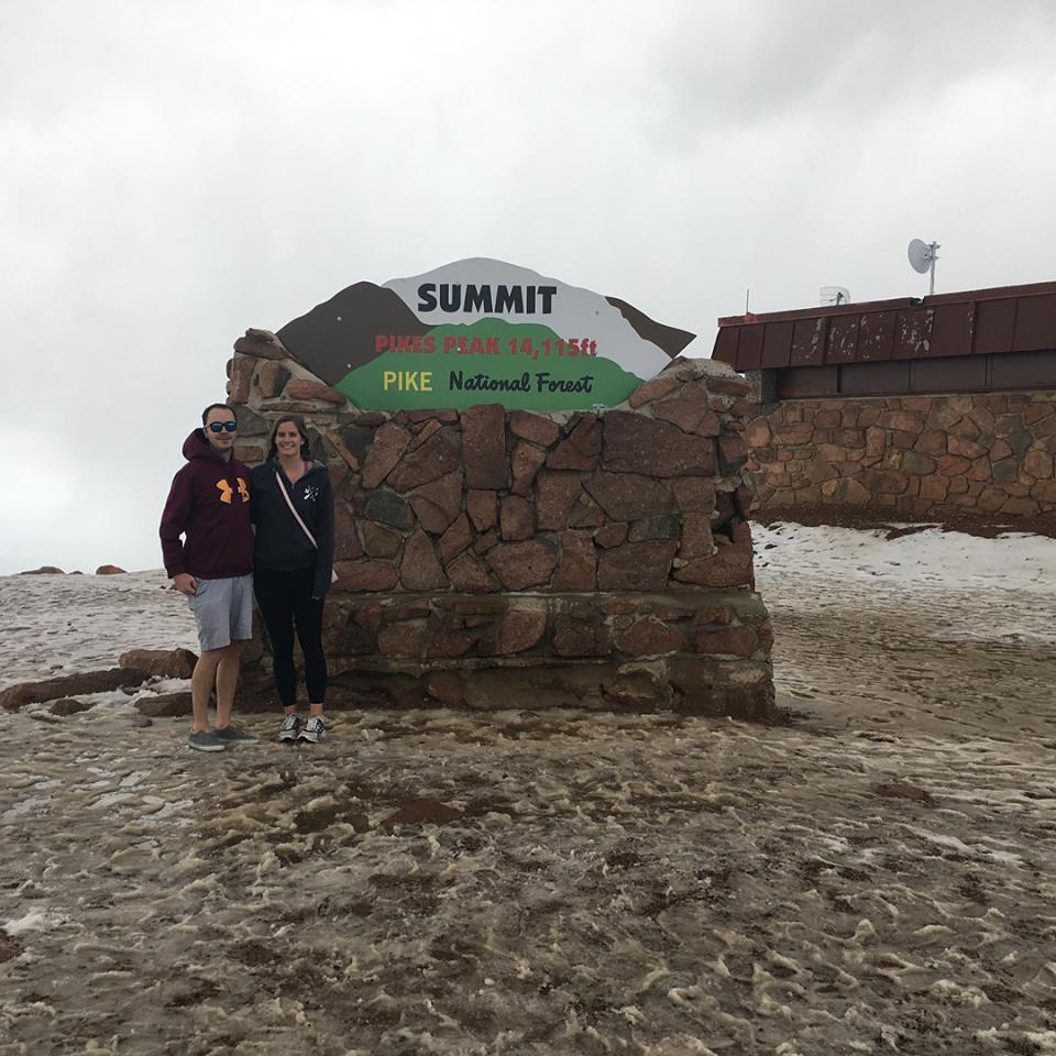 Made it to the top of Pike's Peak in a snowstorm.