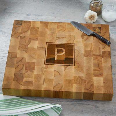 Classic Butcher Block Monogrammed Cutting Board