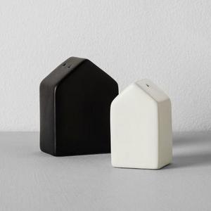 House Salt and Pepper Shaker Set (2pc) - Black/Cream - Hearth & Hand™ with Magnolia