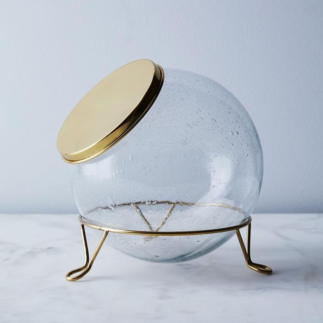 Glass & Brass Scullery Jar